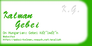 kalman gebei business card